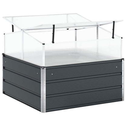 Plantenbak Antraciet 100 x 100 x 77 cm Gegalvaniseerd staal
