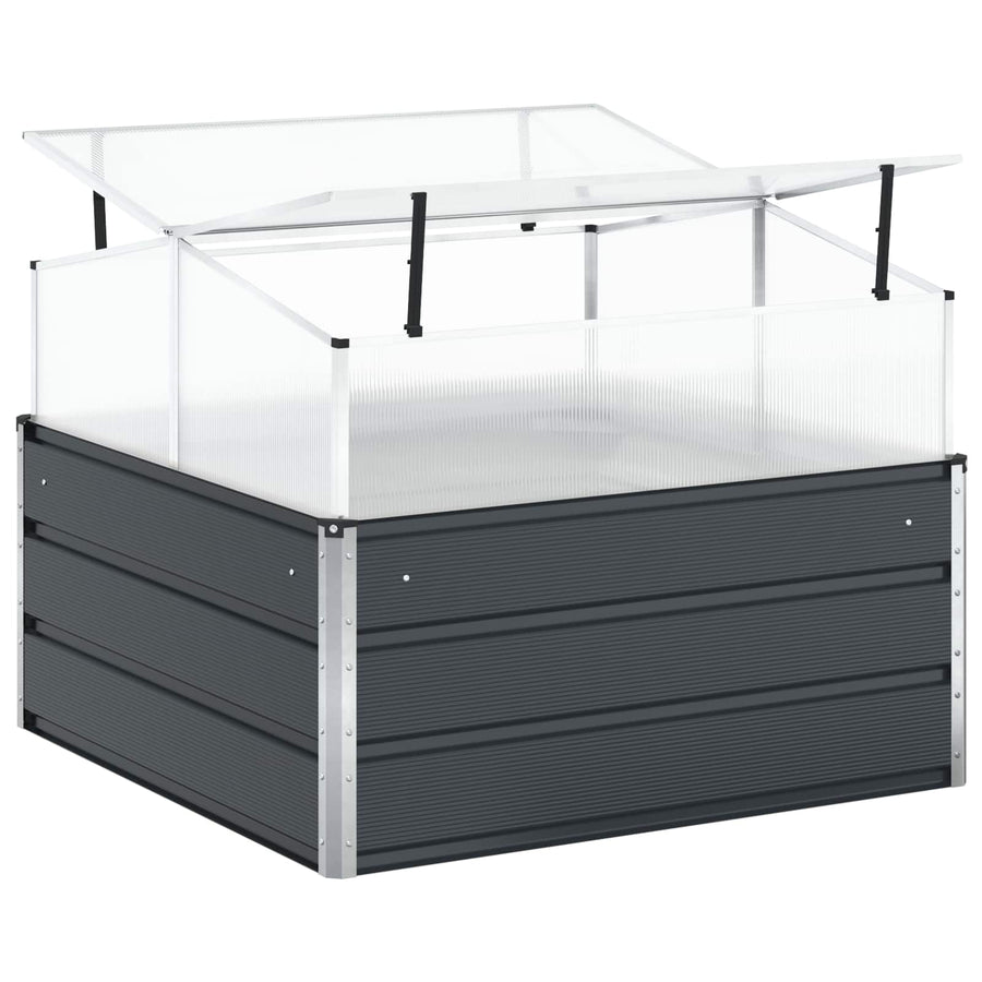 Plantenbak Antraciet 100 x 100 x 77 cm Gegalvaniseerd staal