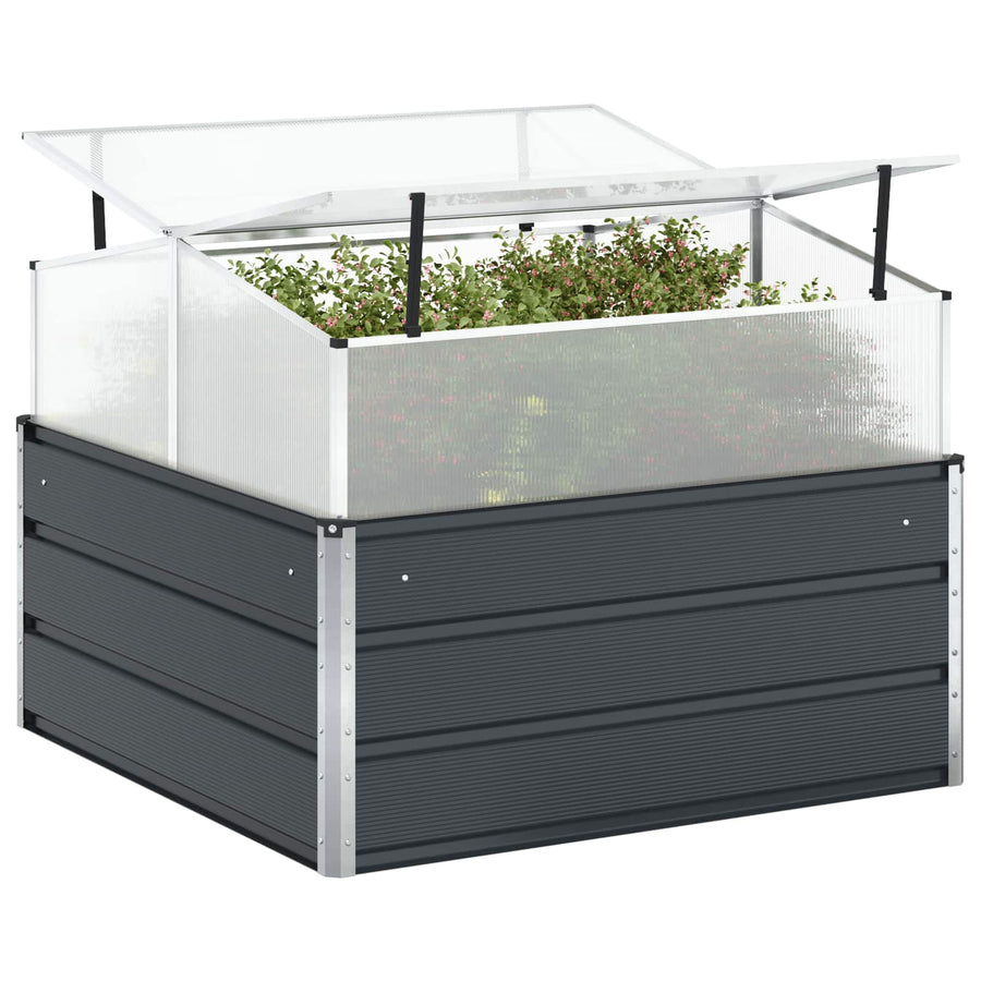 Plantenbak Antraciet 100 x 100 x 77 cm Gegalvaniseerd staal