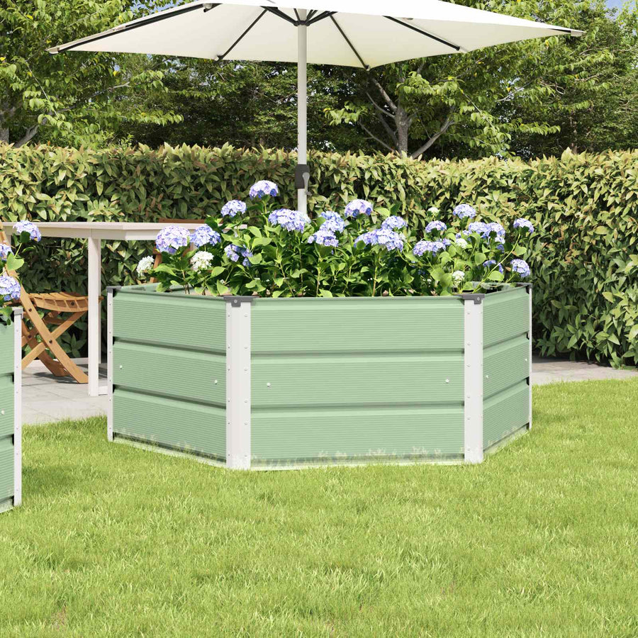 Plantenbak Pastel Groen 129 x 129 x 45 cm Staal