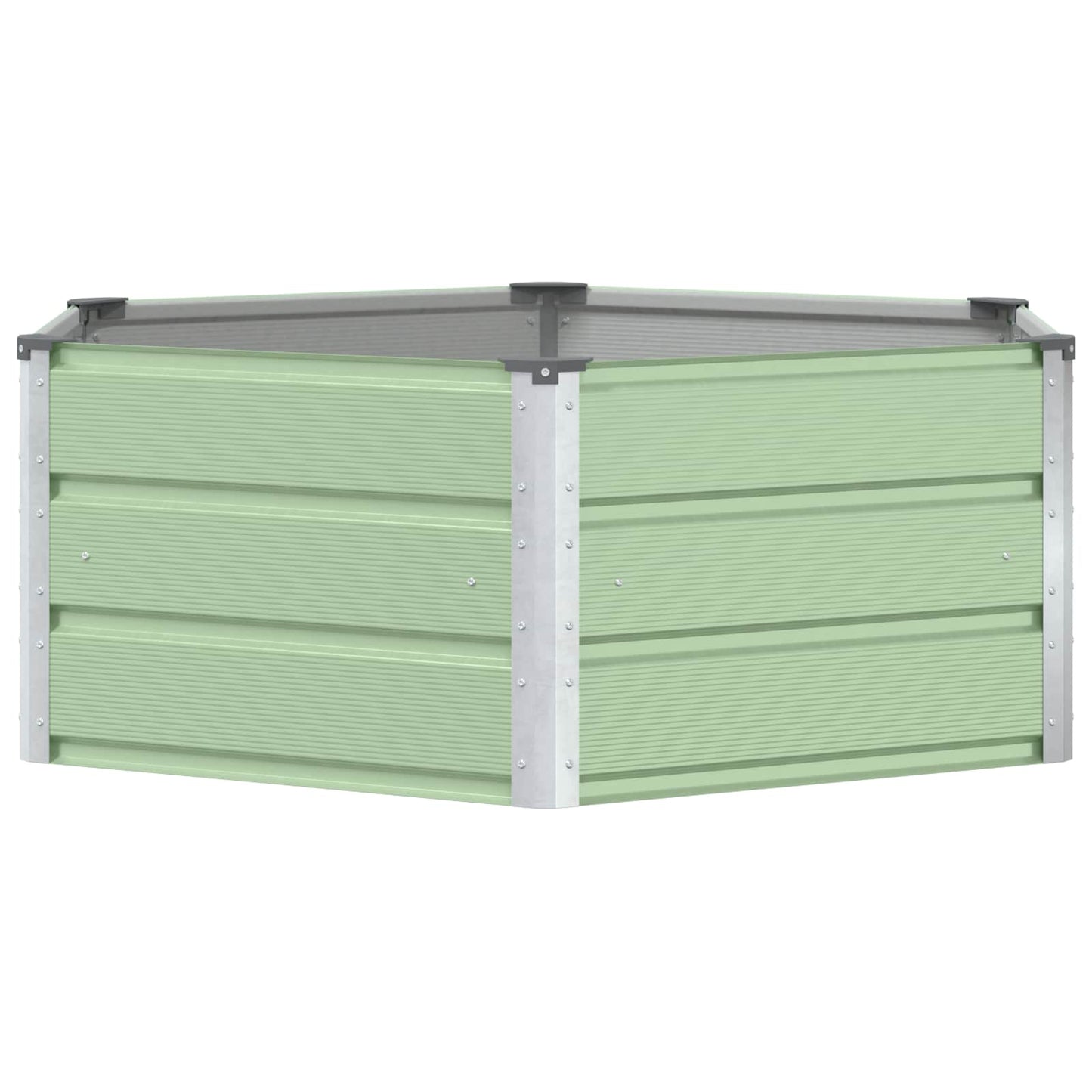 Plantenbak Pastel Groen 129 x 129 x 45 cm Staal
