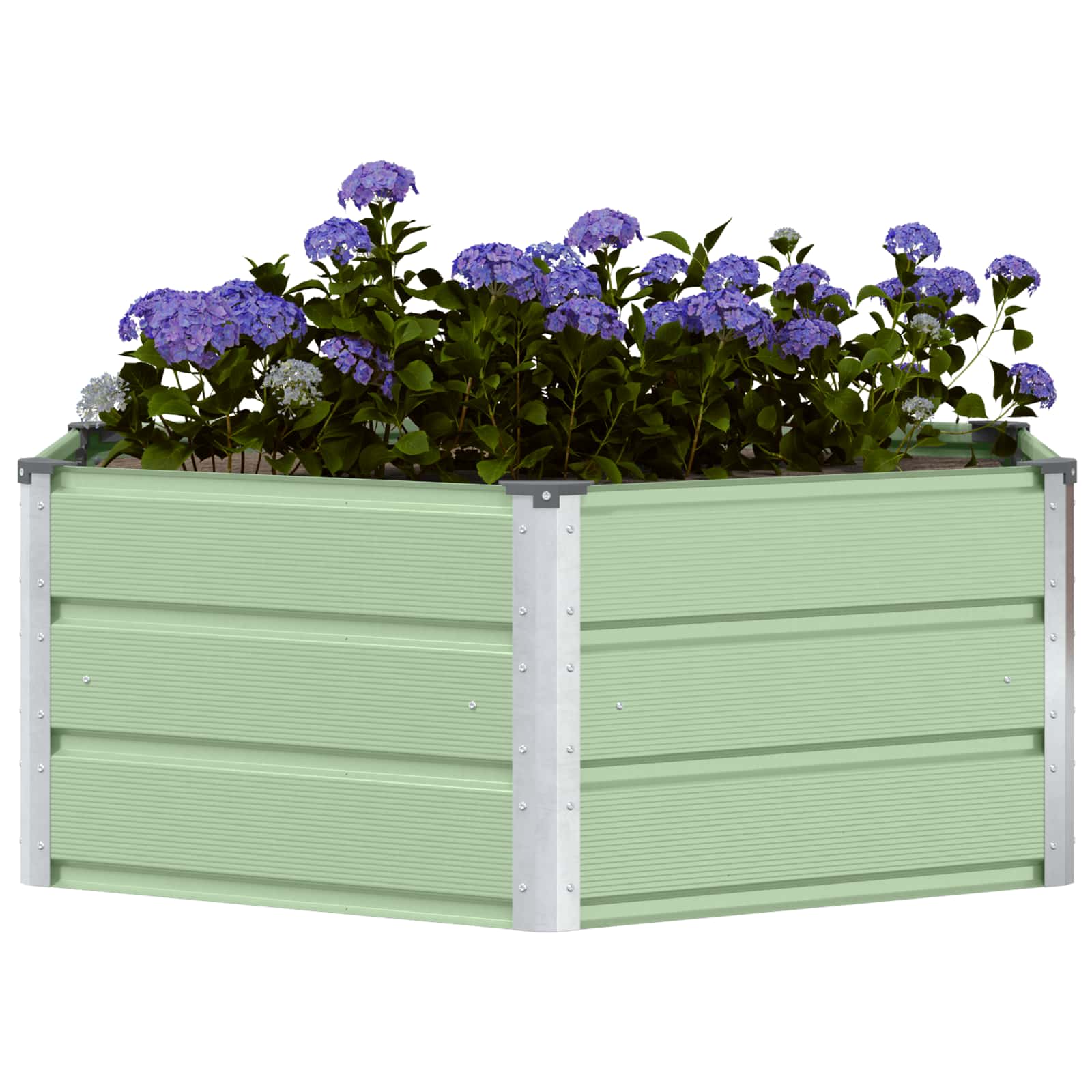 Plantenbak Pastel Groen 129 x 129 x 45 cm Staal