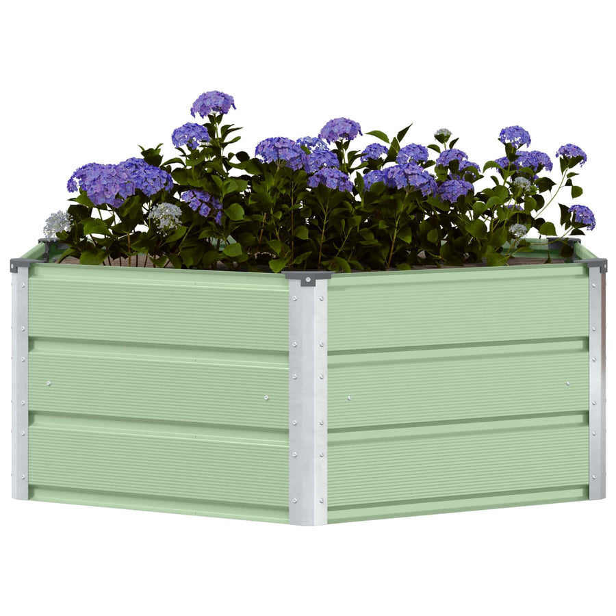 Plantenbak Pastel Groen 129 x 129 x 45 cm Staal