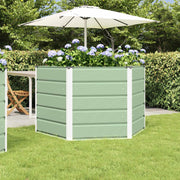 Plantenbak 129x129x75 cm staal pastel groen