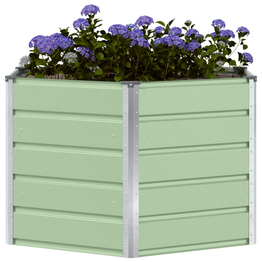 Plantenbak Pastel Groen 129 x 129 x 75 cm Staal