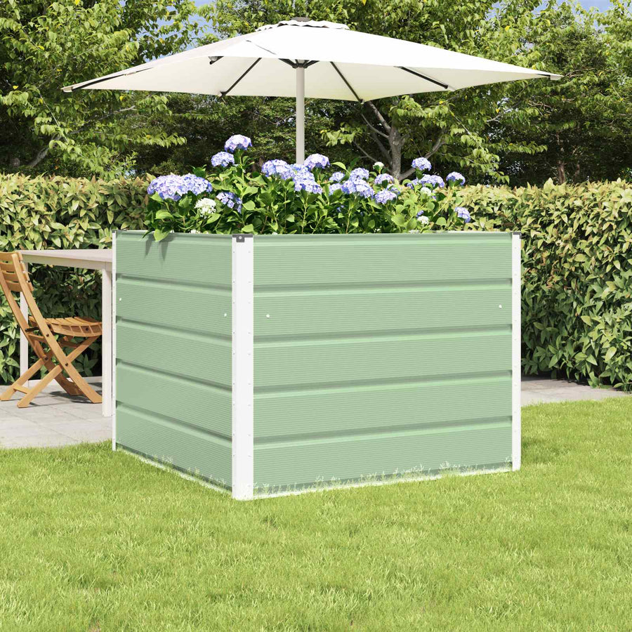 Plantenbak Pastelgroen 100 x 100 x 75 cm Staal