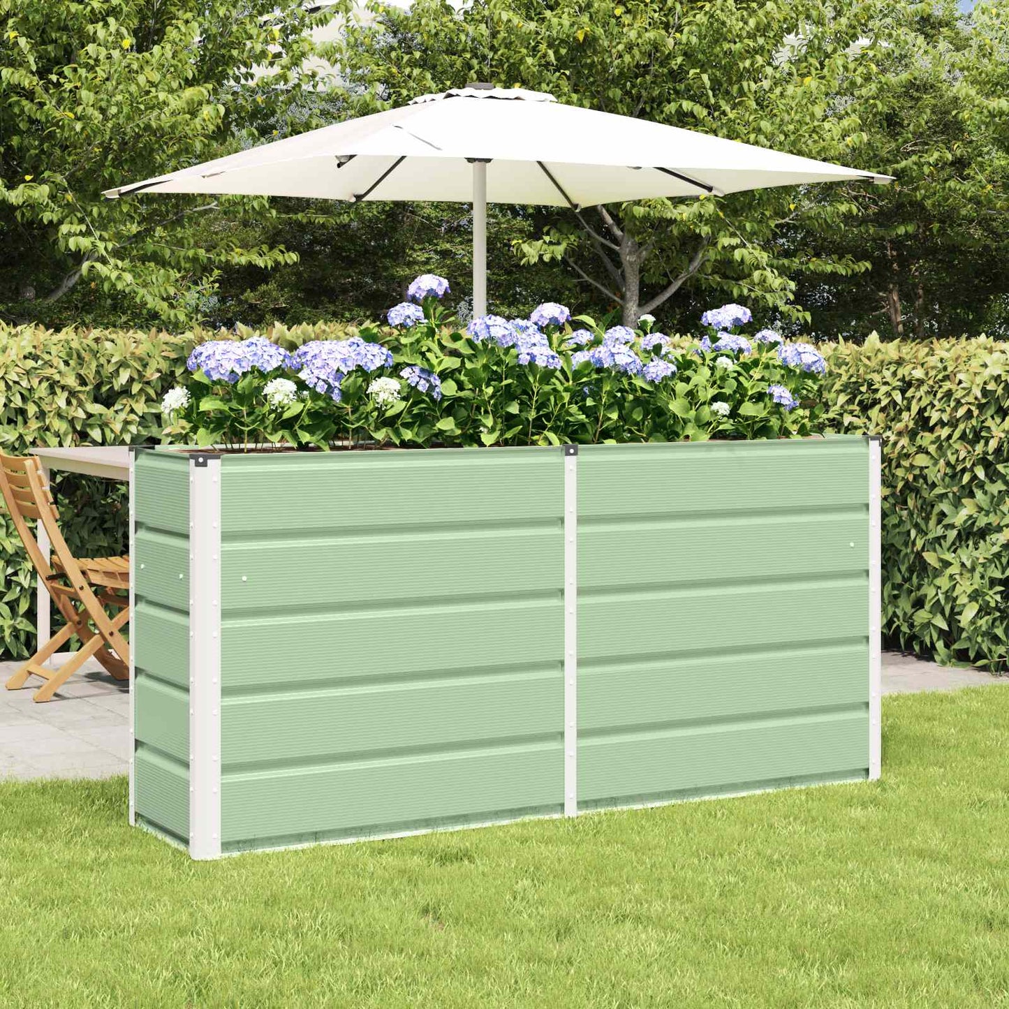Plantenbak Groen 160 x 40 x 75 cm Staal