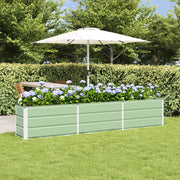 Plantenbak staal 240x40x45 cm groen
