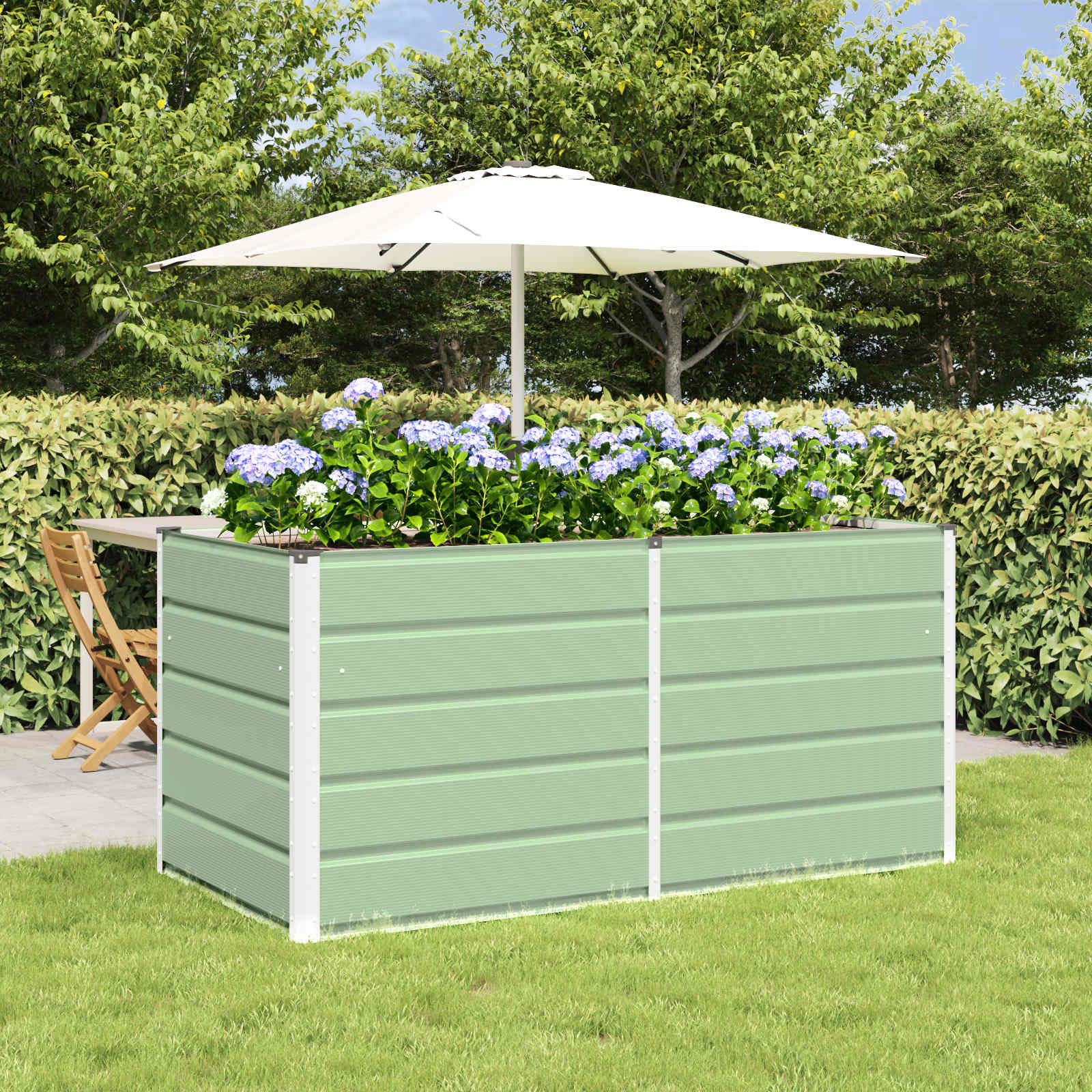 Plantenbak Groen 160 x 80 x 75 cm Staal