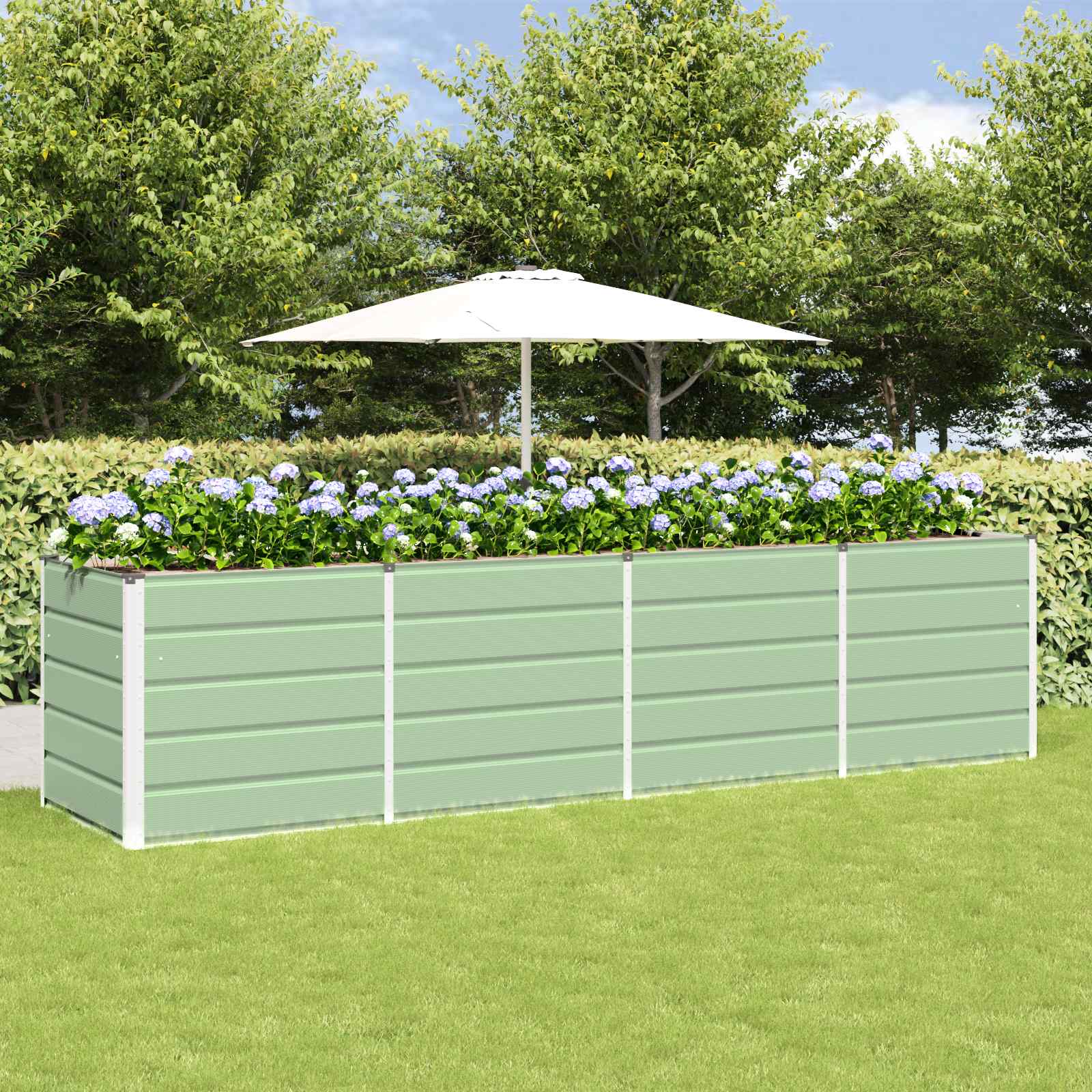 Plantenbak Groen 240 x 80 x 75 cm Staal