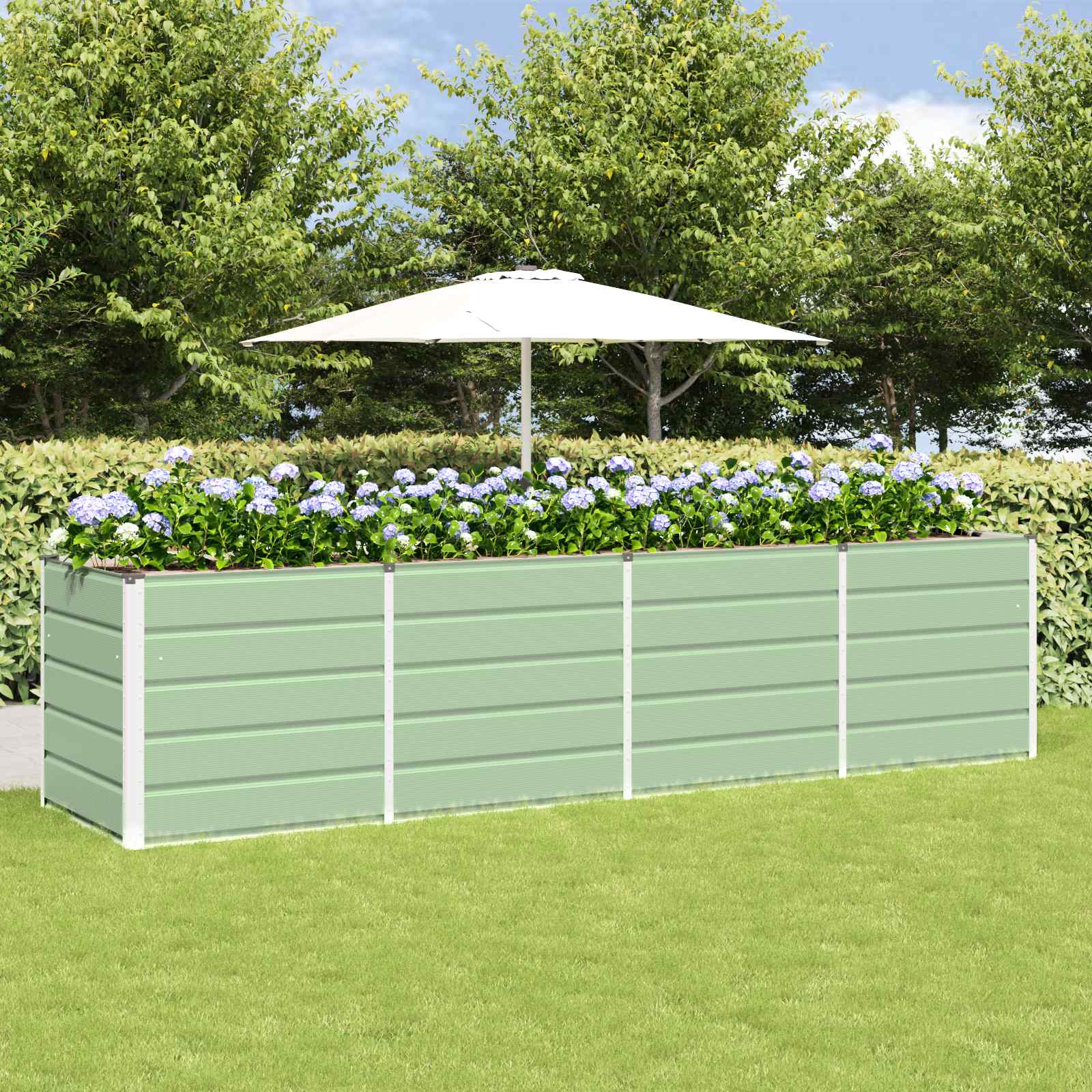 Plantenbak Groen 240 x 80 x 75 cm Staal