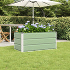 Pastel Green Planter 100 x 50 x 45 cm Galvanized Steel