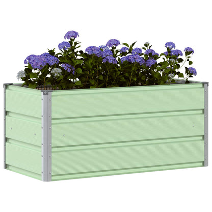 Plantenbak Pastelgroen 100 x 50 x 45 cm Gegalvaniseerd staal