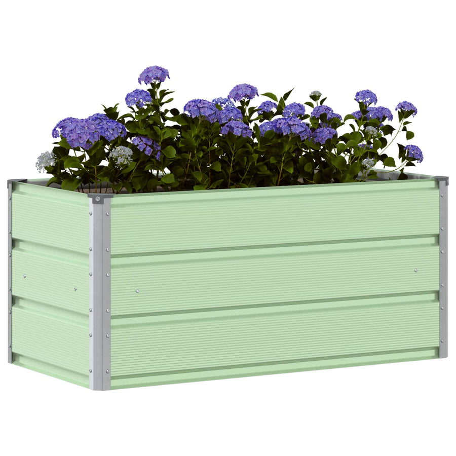 Plantenbak Pastelgroen 100 x 50 x 45 cm Gegalvaniseerd staal