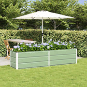 Plantenbak 195x50x45 cm gegalvaniseerd staal pastelgroen