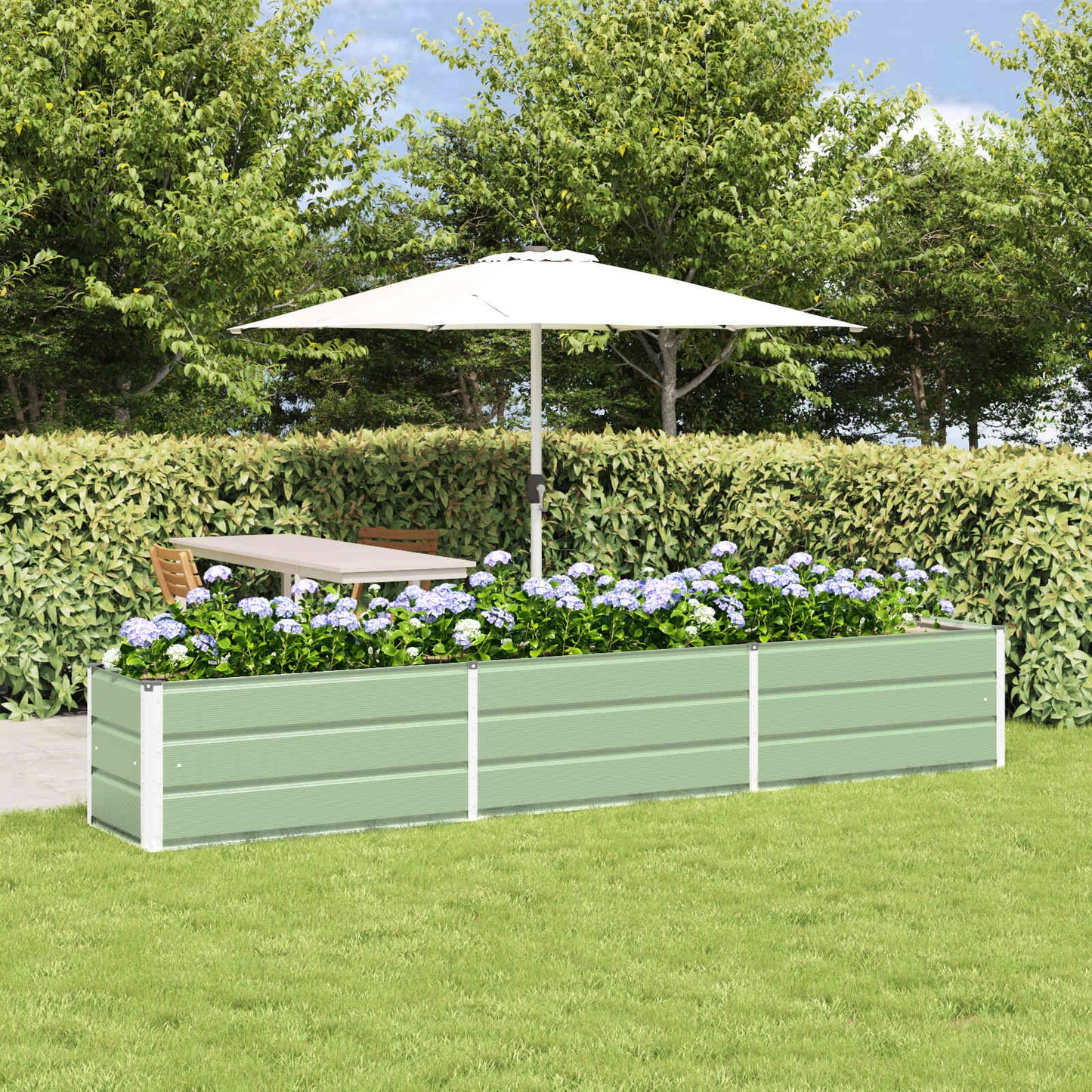 Plantenbak Pastelgroen 480 x 50 x 45 cm Gegalvaniseerd staal
