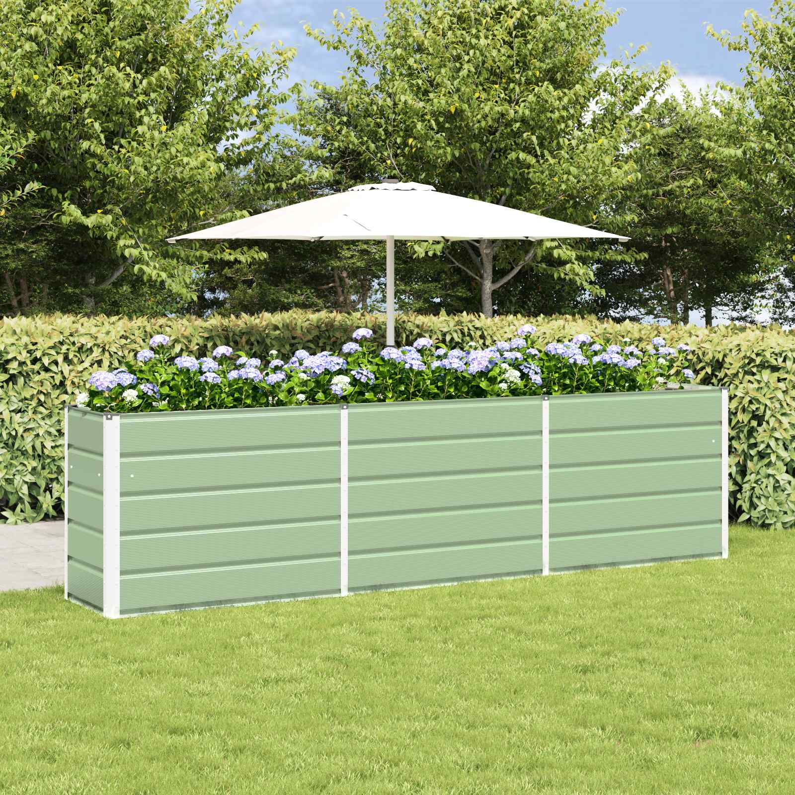 Plantenbak Pastelgroen 480 x 50 x 45 cm Gegalvaniseerd staal
