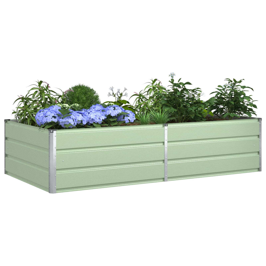 Plantenbak Pastelgroen 195 x 100 x 45 cm Gegalvaniseerd staal