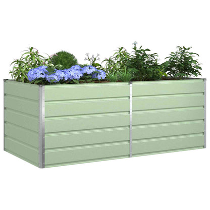 Plantenbak Pastelgroen 195 x 100 x 75 cm Gegalvaniseerd staal