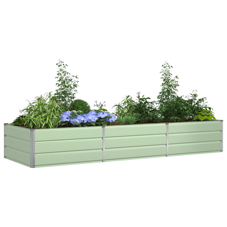 Plantenbak Pastelgroen 195 x 100 x 45 cm Gegalvaniseerd staal