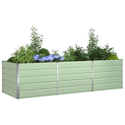Plantenbak Pastelgroen 195 x 100 x 45 cm Gegalvaniseerd staal