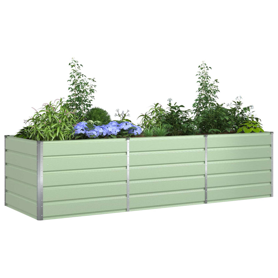 Plantenbak Pastelgroen 195 x 100 x 45 cm Gegalvaniseerd staal