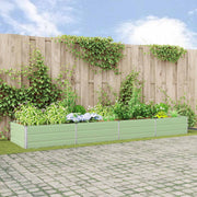 Plantenbak 195x100x45 cm gegalvaniseerd staal pastelgroen