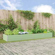 Plantenbak Pastelgroen 195 x 100 x 45 cm Gegalvaniseerd staal
