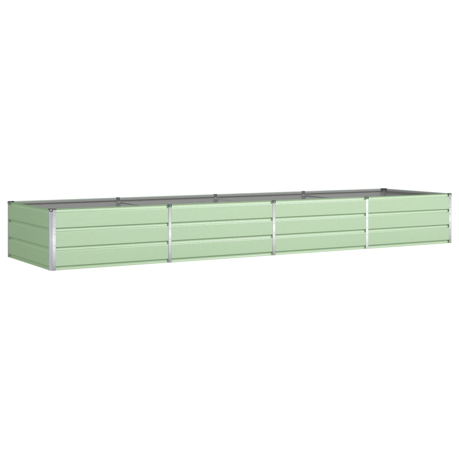 Plantenbak Pastelgroen 195 x 100 x 45 cm Gegalvaniseerd staal