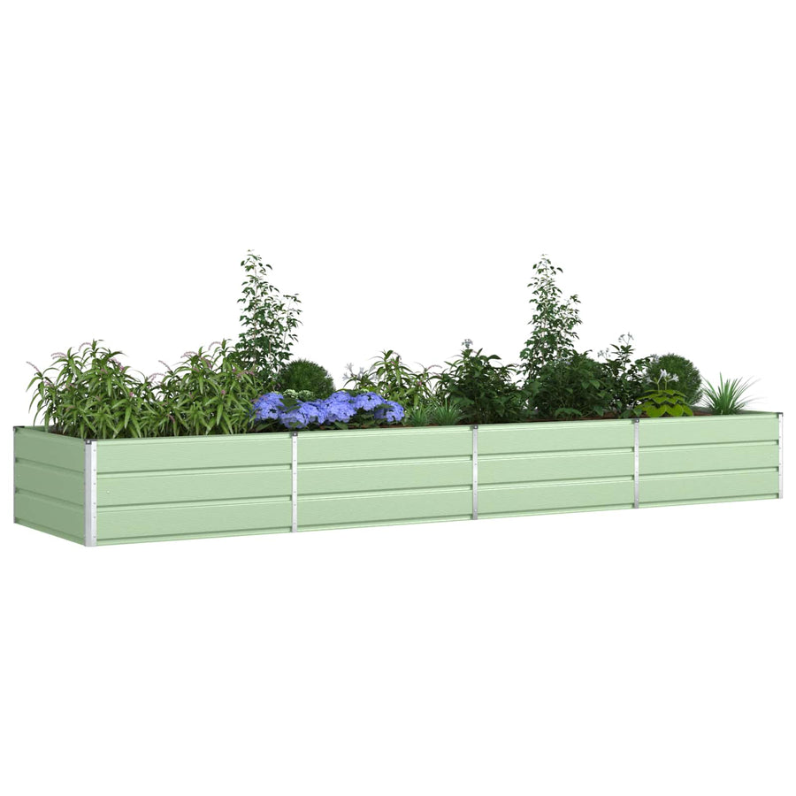 Plantenbak Pastelgroen 195 x 100 x 45 cm Gegalvaniseerd staal