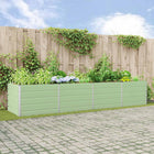 Planter Pastel Green 195 x 100 x 45 cm Galvanized steel