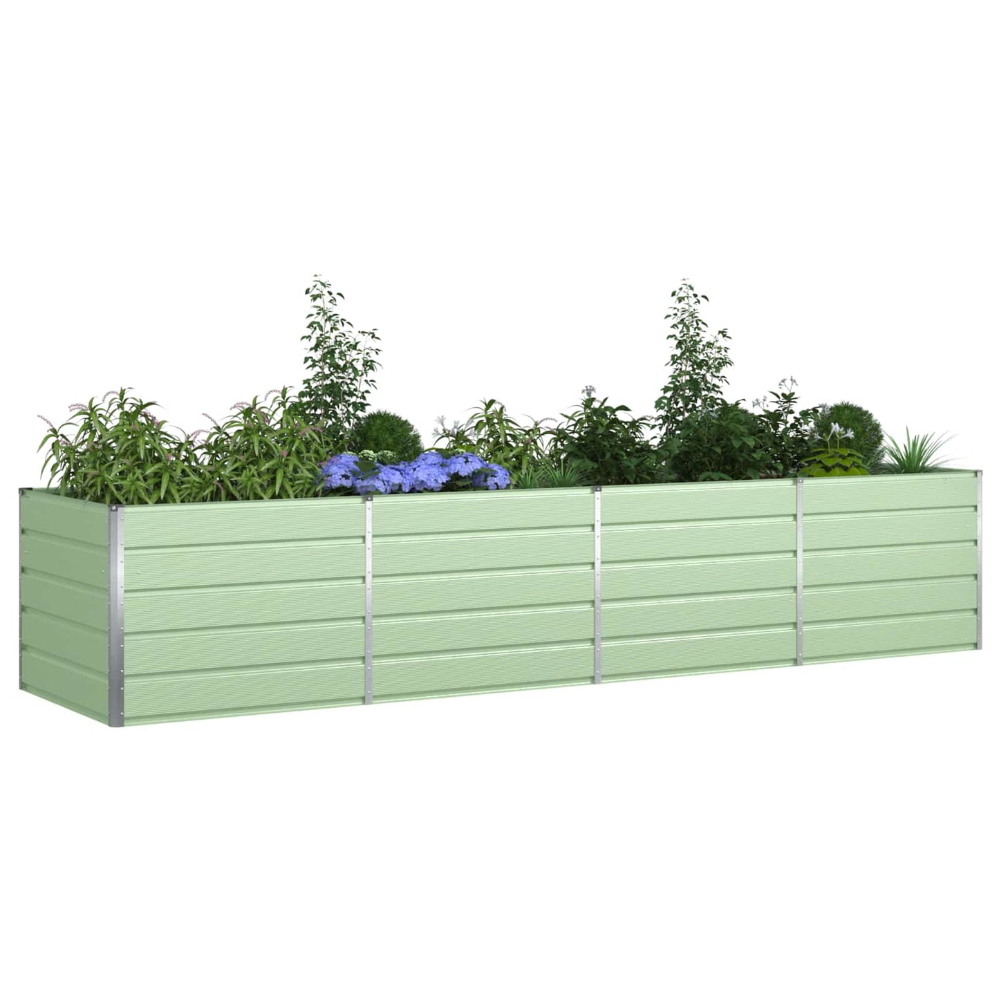 Plantenbak Pastelgroen 195 x 100 x 45 cm Gegalvaniseerd staal