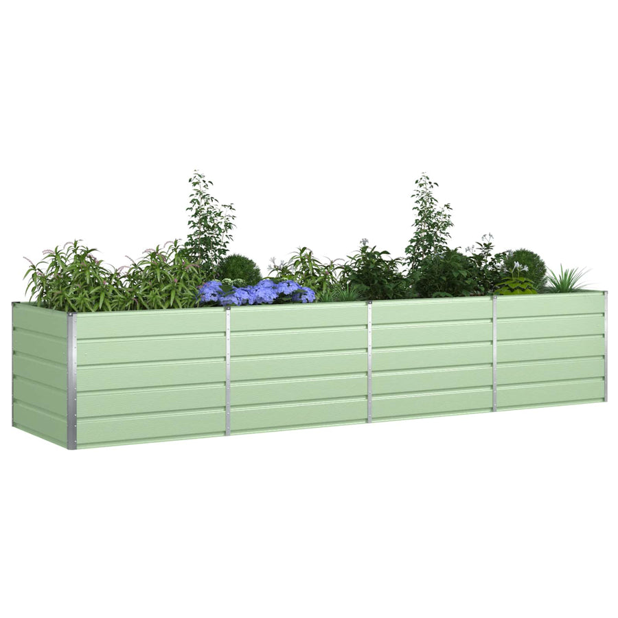 Plantenbak Pastelgroen 195 x 100 x 45 cm Gegalvaniseerd staal