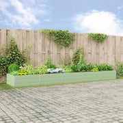 Plantenbak 195x100x45 cm gegalvaniseerd staal pastelgroen