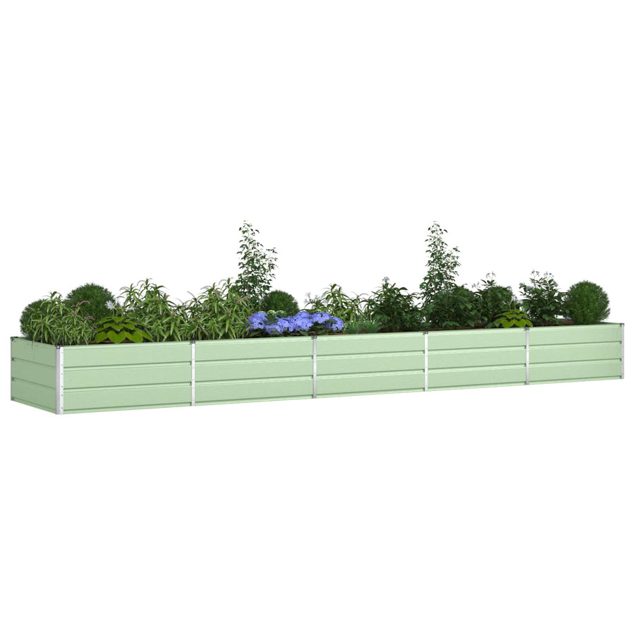 Plantenbak Pastelgroen 195 x 100 x 45 cm Gegalvaniseerd staal