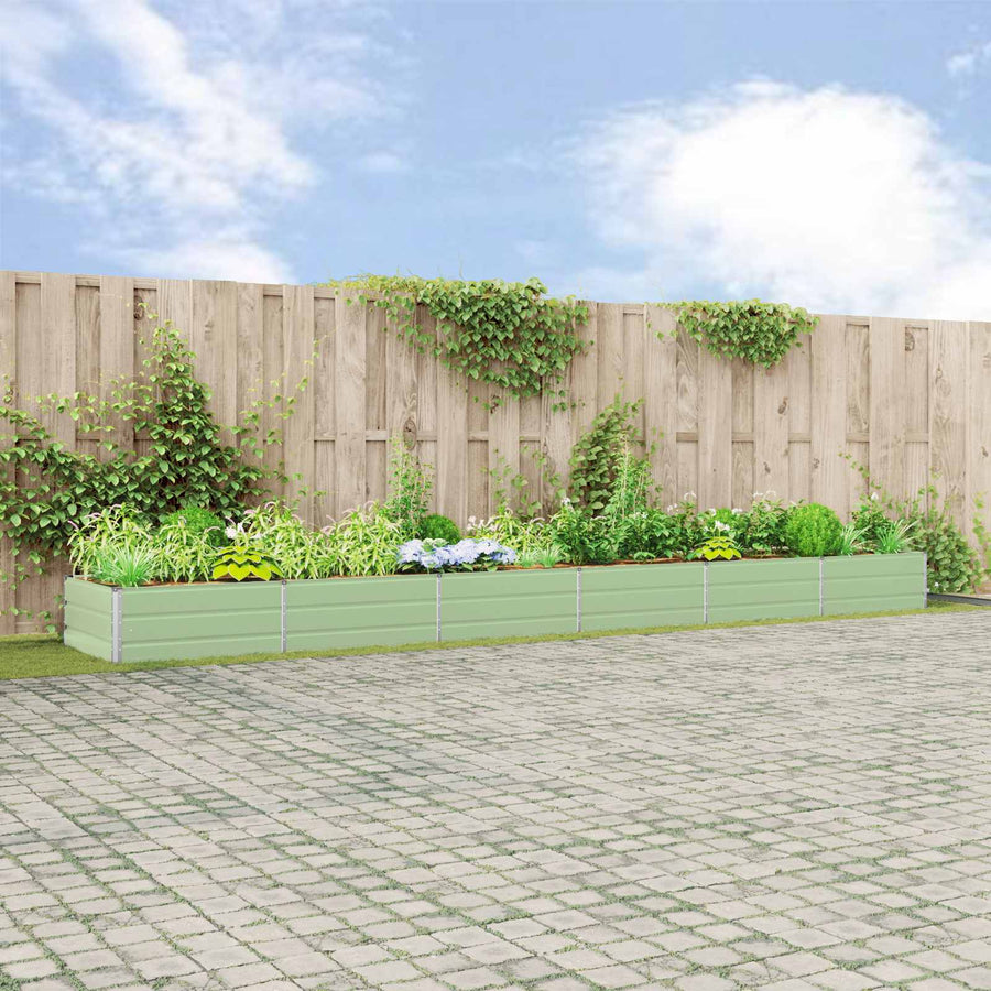 Plantenbak Pastelgroen 195 x 100 x 45 cm Gegalvaniseerd staal