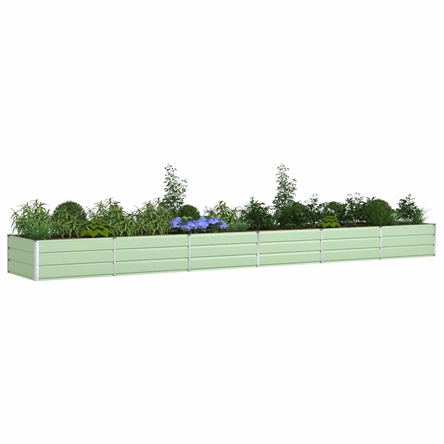 Plantenbak Pastelgroen 195 x 100 x 45 cm Gegalvaniseerd staal