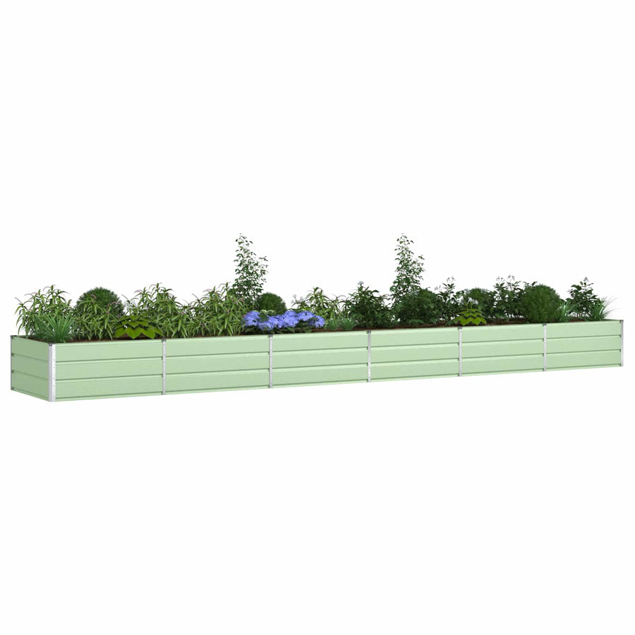 Plantenbak Pastelgroen 195 x 100 x 45 cm Gegalvaniseerd staal