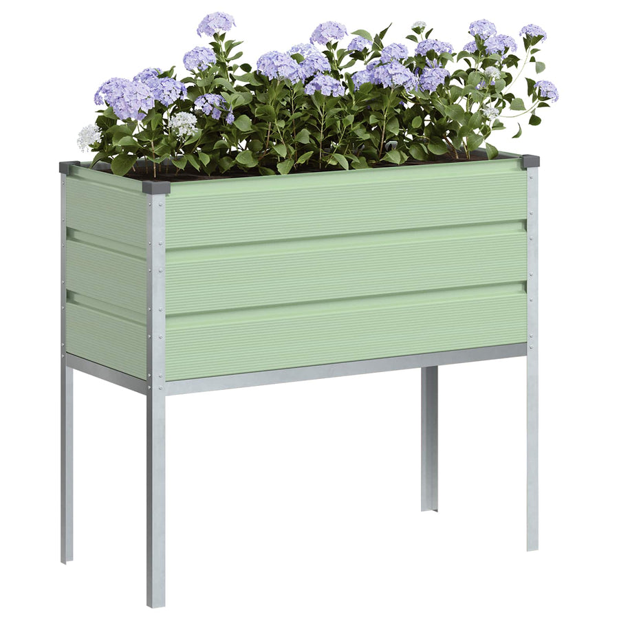 Plantenbak Pastelgroen 100 x 45 x 90 cm Gegalvaniseerd staal