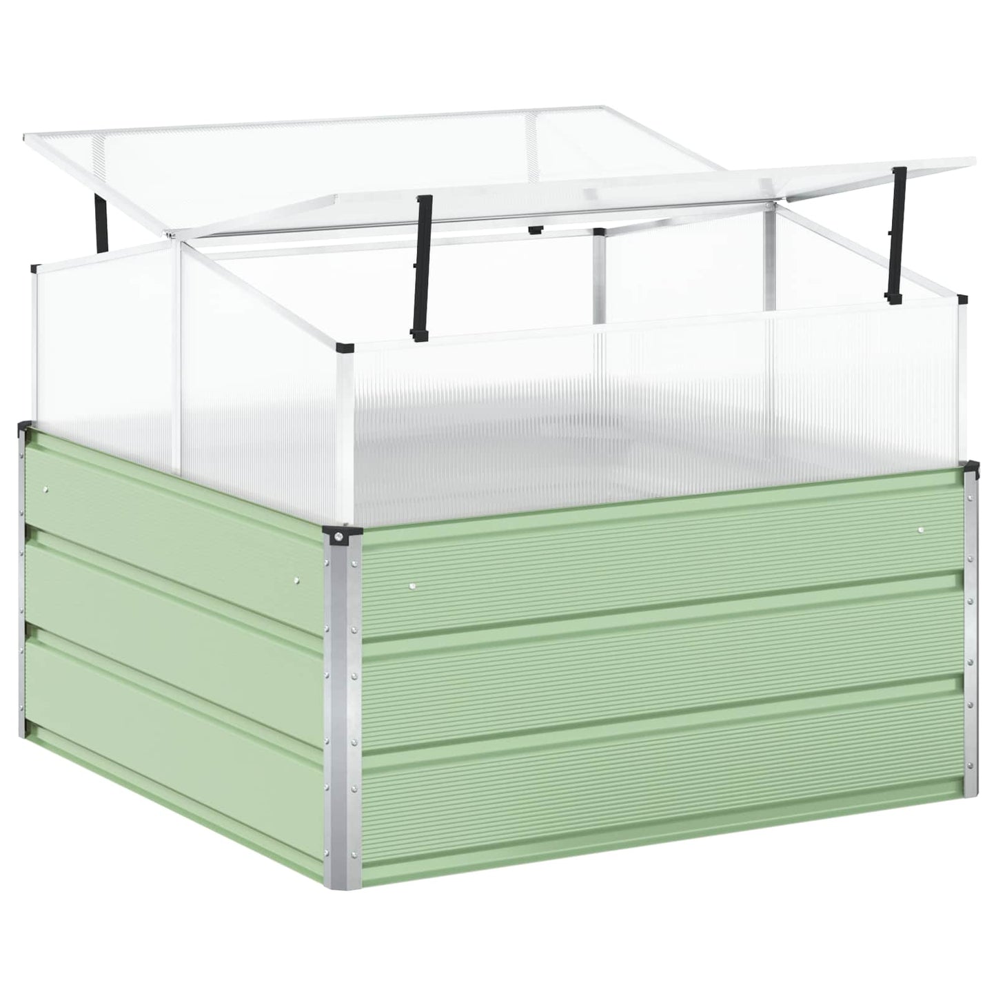 Plantenbak Pastel Groen 100 x 100 x 77 cm Gegalvaniseerd staal