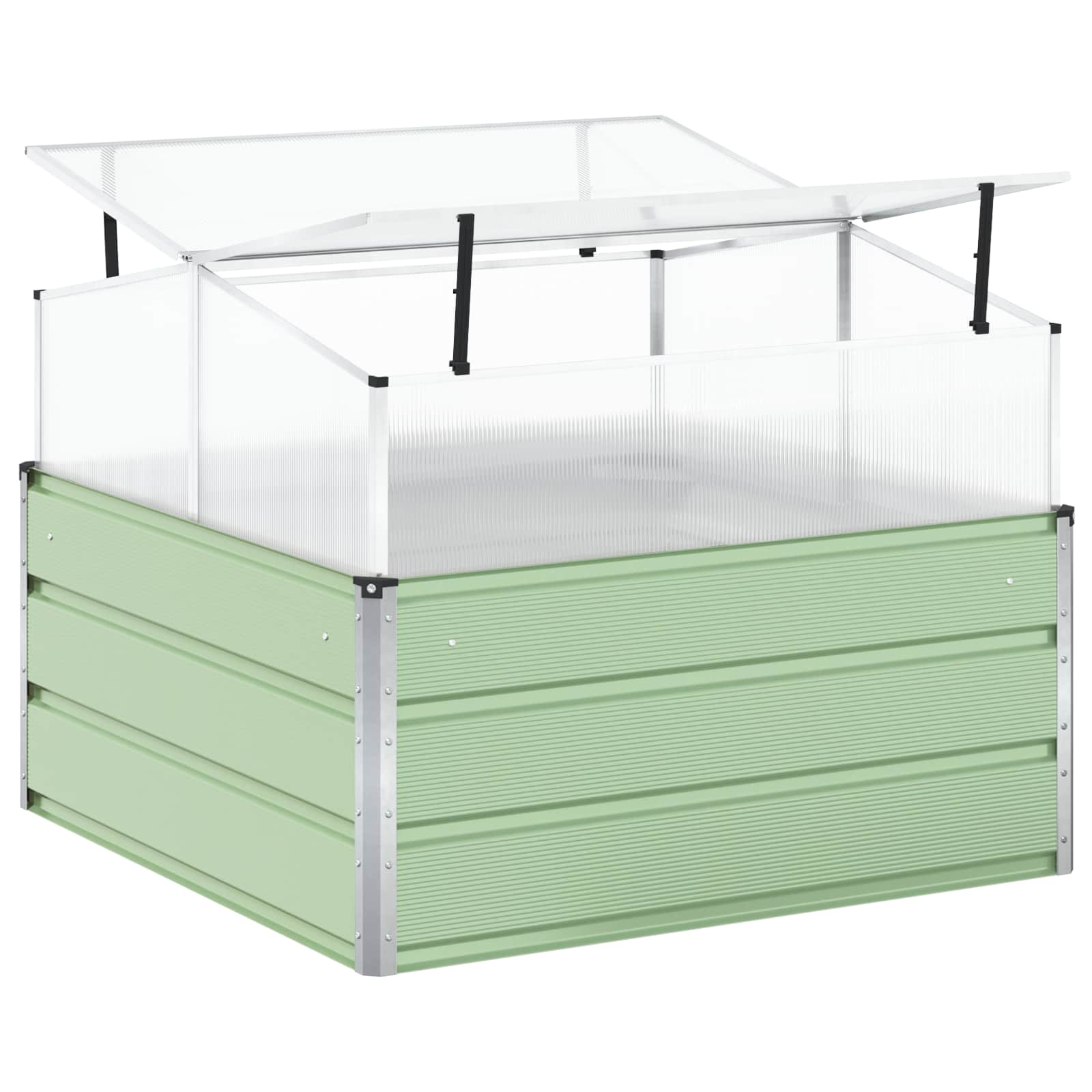 Plantenbak Pastel Groen 100 x 100 x 77 cm Gegalvaniseerd staal