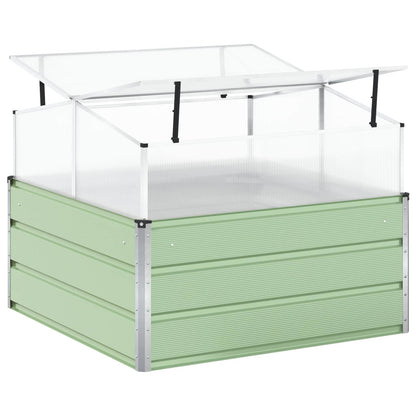 Plantenbak Pastel Groen 100 x 100 x 77 cm Gegalvaniseerd staal