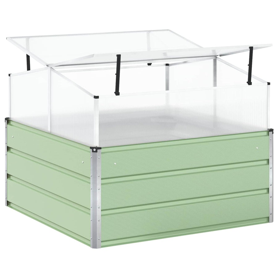 Plantenbak Pastel Groen 100 x 100 x 77 cm Gegalvaniseerd staal
