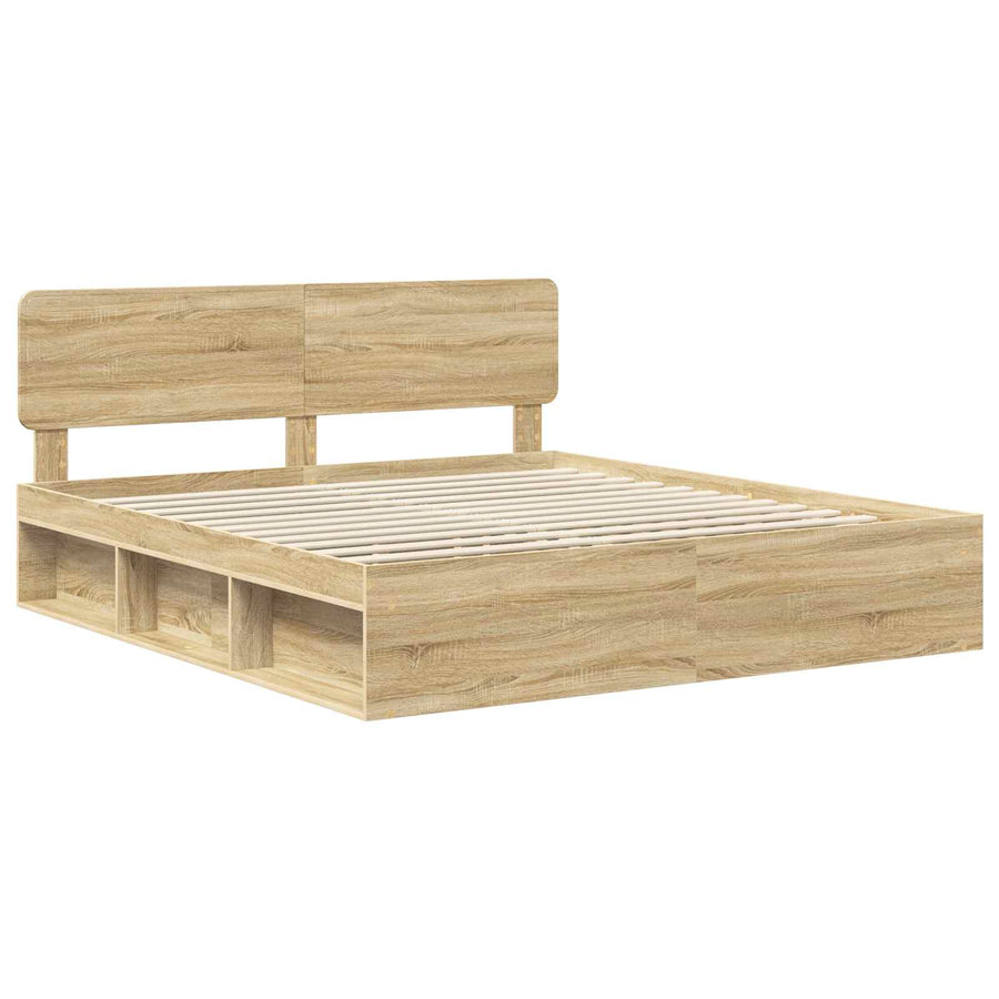 Bedframe met hoofdeinde Sonoma 200 x 200 cm Massief grenenhout