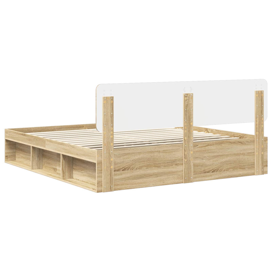 Bedframe met hoofdeinde Sonoma 200 x 200 cm Massief grenenhout