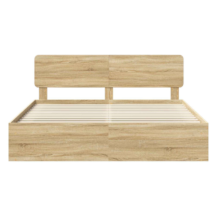 Bedframe met hoofdeinde Sonoma 200 x 200 cm Massief grenenhout