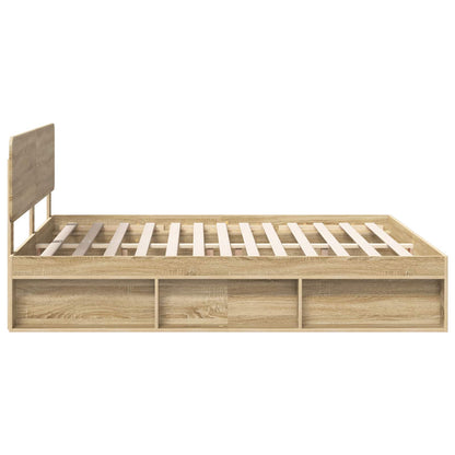 Bedframe met hoofdeinde Sonoma 200 x 200 cm Massief grenenhout