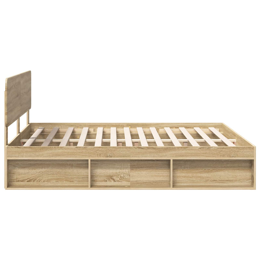 Bedframe met hoofdeinde Sonoma 200 x 200 cm Massief grenenhout
