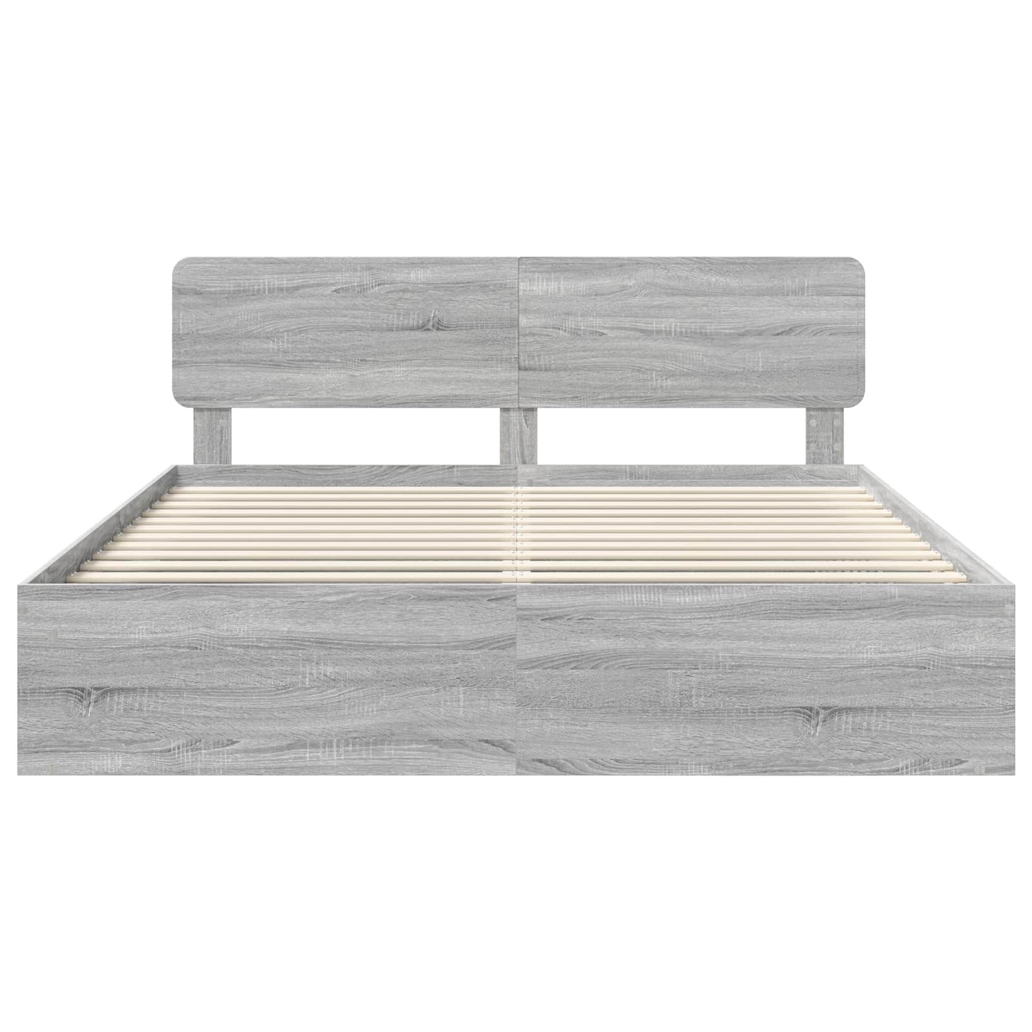 Bedframe Grijs Sonoma 200 x 200 cm Massief grenenhout
