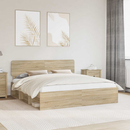 Bedframe met hoofdeinde Sonoma 180 x 200 cm Massief grenenhout
